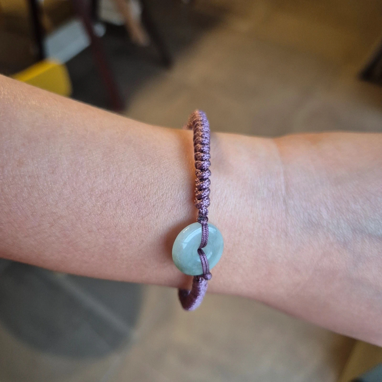 #Natuurlijke onbehandelde type A jadeiet donut armband – photo 2